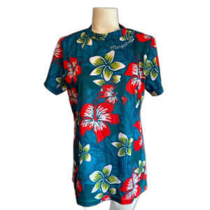 Margaritaville Run Floral Tropical Athletic Running Top Women’s Large L